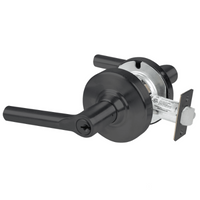 Schlage ND70PD-BRW classroom lockset, Broadway lever, matte black 622 finish with keyed cylinder and latch