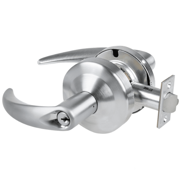 Schlage ND70PD-OME 626 classroom cylindrical lock with Omega lever, satin chrome finish