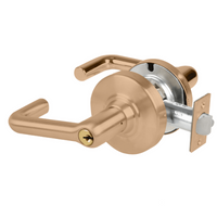 Schlage ND70PD-TLR 612 bronze classroom cylindrical lock with tubular lever and keyed cylinder