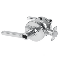 Schlage ND80BD-LAT-625 storeroom lock, satin chrome cylindrical lockset with Latitude lever and SFIC prep