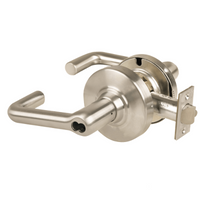 Schlage ND80BD-TLR-619 cylindrical storeroom lock, satin nickel tubular lever with rose and latch