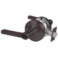 Schlage ND80JD-LAT 643E storeroom cylindrical lock with Latitude lever, dark bronze finish, less core