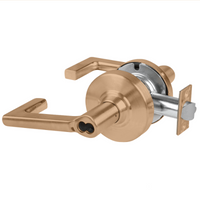 Schlage ND80JD-LON-612 storeroom cylindrical lock, satin bronze, Longitude lever, less core