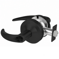Schlage ND80JD-OME-622 storeroom cylindrical lock, matte black Omega lever with latch, less core