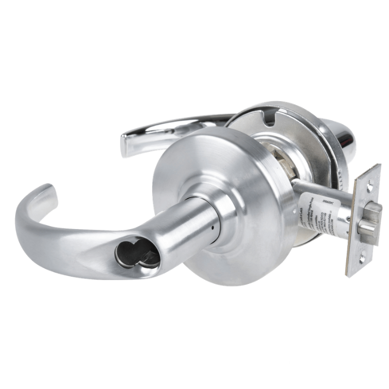 Schlage ND80JD-SPA 626 storeroom cylindrical lock with Sparta lever, satin chrome, less core