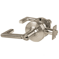 Schlage ND80PD-LON-619 storeroom cylindrical lock, satin nickel, Longitude lever with keyed cylinder