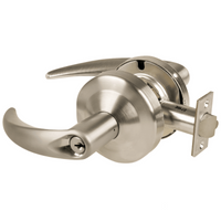 Schlage ND80PD-OME-619 storeroom cylindrical lockset, satin nickel, Omega lever with keyed cylinder