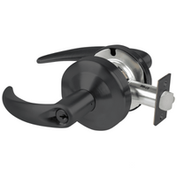 Schlage ND80PD-OME-622 storeroom cylindrical lock with Omega lever, matte black finish, keyed cylinder
