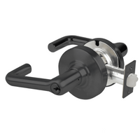 Schlage ND80PD-TLR-622 storeroom cylindrical lock, matte black tubular lever with keyed cylinder and latch