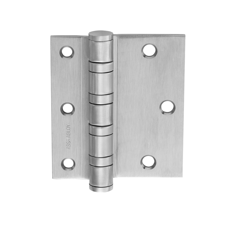 McKinney T4A3781-5" US26D Full Surface Heavy Weight Bearing Hinge, Five Knuckle, 5" Height, Square Corner, Reversible 626 Satin Chrome Finish