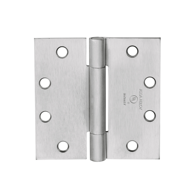 McKinney TA314-4 1/2 x 4 1/2-US32D Full Mortise Three Knuckle Concealed Bearing Hinge, 4 1/2" x 4 1/2" Square Corner, 630 Satin Stainless Steel Finish