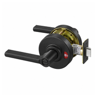 Accentra TBYPL02 black privacy cylindrical indicator lock, Reflections TB lever, red/green icon indicator