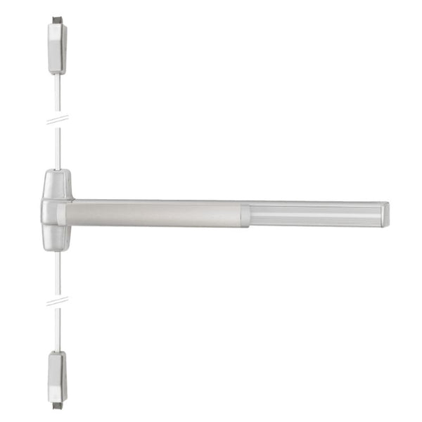 Von Duprin RXQEL9927EOF-4-626 Fire Rated Surface Vertical Rod Exit Device, Quiet Electric Latch Retraction, Satin Chrome