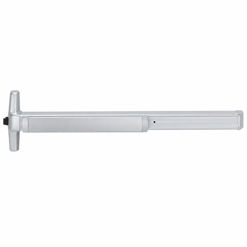 Von Duprin 33AEO Rim Exit Device, Narrow Stile Pushpad, 36 Inch, Exit Only, Less Trim, Hex Key Dogging