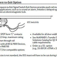 Sargent 55-12-8713  Request to Exit Option