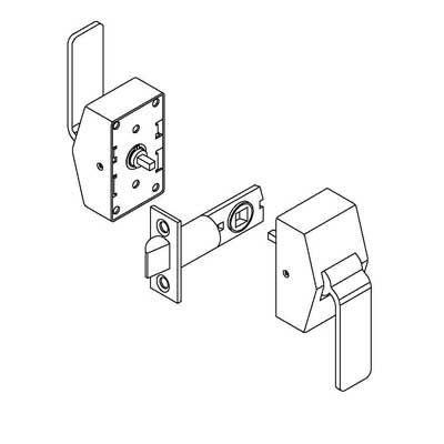 ABH 605AU10B Cylindrical Push and Pull Hospital Latch