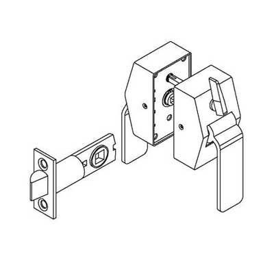 ABH 642A-US10B Privacy Hospital Latch Pull Side Thumbturn