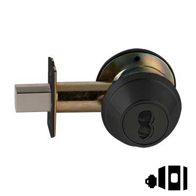 Schlage B661J One-Way Deadbolt, Cylinder Outside x Blank Plate Inside, 2-3/4" Backset, Accepts Schlage Large Format FSIC, Less Core