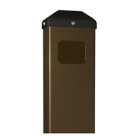 BEA 10Bollard Push Plate Bollard, Powder Coated Carbon Steel, accommodates 4.5 In. and 4.75 In. Square and 4.5 In. Round and Vestibule plates