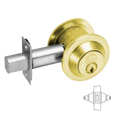 Corbin Russwin DL3012 Double Cylinder Deadlock, Conventional Cylinder. L4 Keyway, Keyed Random, [2] Change Keys, Non-Handed.