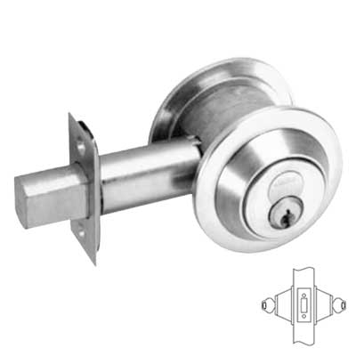 Corbin Russwin DL3012 Double Cylinder Deadlock, Conventional Cylinder. L4 Keyway, Keyed Random, [2] Change Keys, Non-Handed.