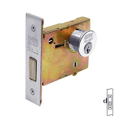 Corbin Russwin DL4111 Mortise Deadlock, Cylinder x Blank Function, L4