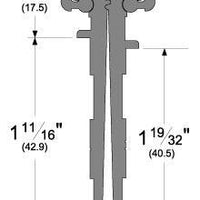 Pemko CFM83SLFHD1HT Full-Mortise Heavy Duty Short Leaf Flush Hospital Tip Continuous Geared Hinge in Clear Anodized Finish - 83"