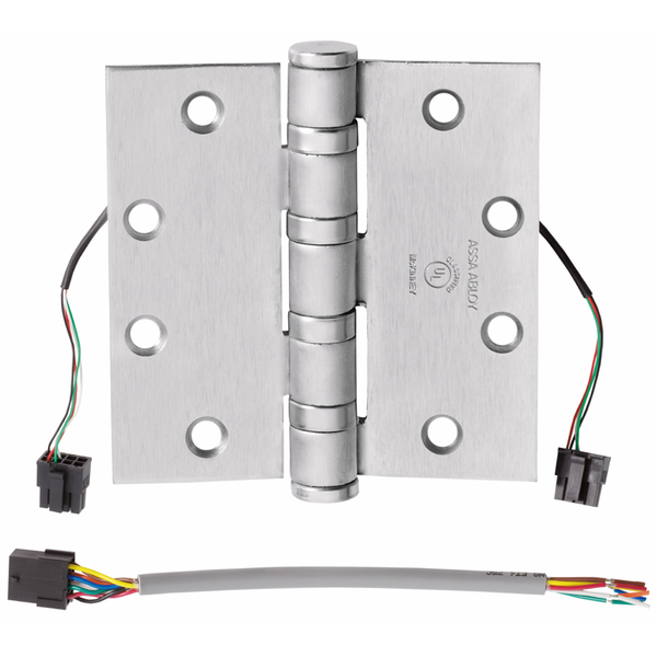 McKinney T4A3386-QC4 4.5x4.5 Electric Hinge Stainless Steel