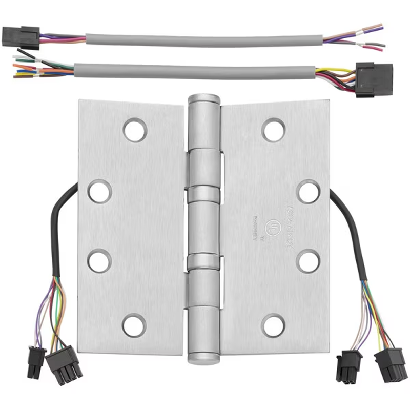McKinney T4A3786-QC12 4.5 x 4.5 Electric Hinge Satin Chrome