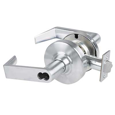 Schlage ND80BD-EU-RHO-626  Electrified Storeroom Lock, Fail Secure, Rhodes Lever, SFIC Less Core, Satin Chrome