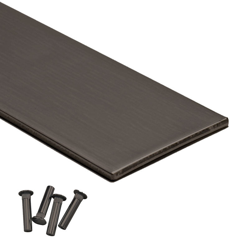 NGP 139DKB-95-SNB Aluminum Solid Metal Astragal, 1/8" Thick x 2" Width x 95" Length, Includes Sex Bolts, Non-Rated, Aluminum, Dark Bronze