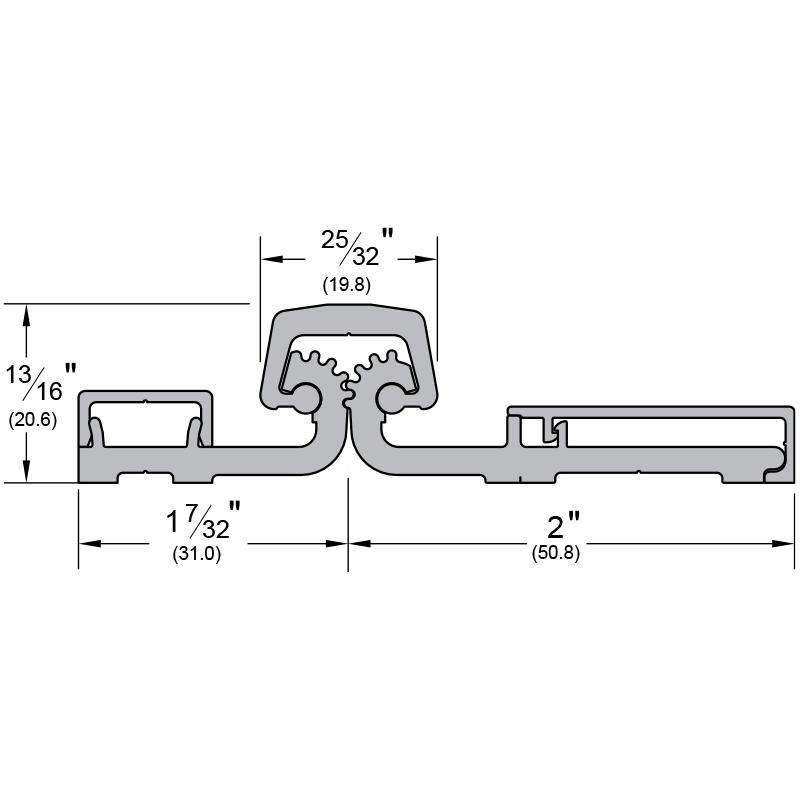 Pemko DFS83CP Full-Surface Center Pivot Continuous Geared Hinge Dark Bronze Anodized dimensions