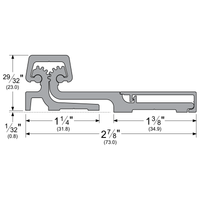 Pemko DFS83HD1 Full-Surface Heavy Duty Continuous Geared Hinge Dark Bronze Anodized dimensions