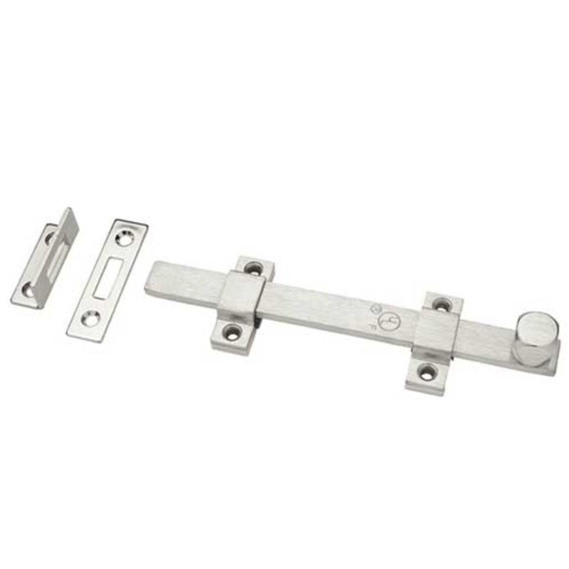 Rockwood 580-8-US32D 8" Surface Bolt, 630 Satin Stainless Steel Finish