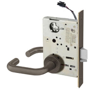 Sargent RX-LC-8204-24V-LNJ Storeroom 24V Electrified Mortise Lock, LN Rose, J Lever, RX Switch, Less Cylinder