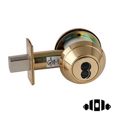 Schlage B662J Double Cylinder Deadbolt, 2-3/4" Backset, Accepts Schlage Large Format FSIC, Less Core, Grade 1