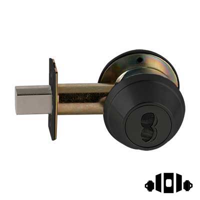 Schlage B662J Double Cylinder Deadbolt, 2-3/4" Backset, Accepts Schlage Large Format FSIC, Less Core, Grade 1