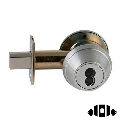 Schlage B662J Double Cylinder Deadbolt, 2-3/4" Backset, Accepts Schlage Large Format FSIC, Less Core, Grade 1