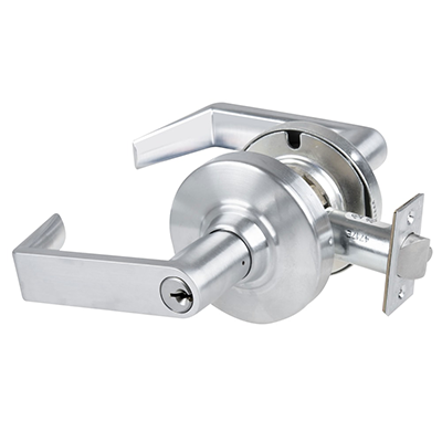 Schlage ND93PD-RHO-626 Vestibule VANDLGARD Lock Schlage C 6-Pin Cylinder Keyed Different RHO Lever Satin Chrome