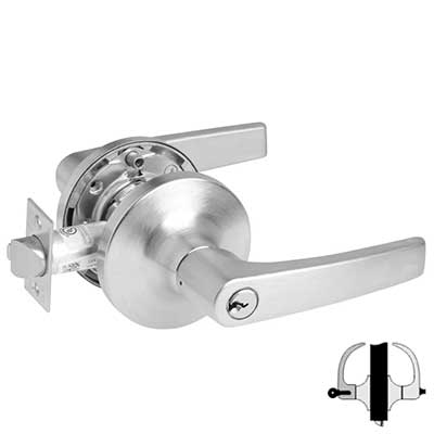 Accentra MO5407LN-626 Entrance Office Function Cylindrical Lever Lock , Strike, MO Lever, Schlage C Conventional Cylinder, US26D Satin Chrome