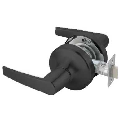Yale MO4601LN-BSP Passage Function Cylindrical Lock - Grade 2, MO Lever, 2Schlage "C" Key way, BSP Black Suede Powder Coat
