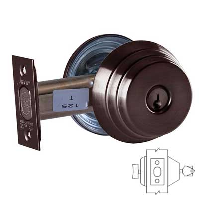 Arrow E61 10B CS Deadbolt, Single Cylinder Oil Rubbed Bronze