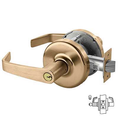 Corbin Russwin CL3857 Cylindrical Lever Lockset, Storeroom or Closet, Grade 2, Non-Handed.