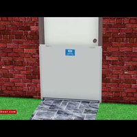 NGP FS22-40 Flood Shield, 40" W x 22" H, 1/4" Marine Grade Aluminum Shield With Handle Cutouts, 1 1/4" Mounting Channels, Closed Cell Rubber Gaskets