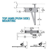LCN 1261 TOP JAMB (PUSH SIDE)  MO UNTING
