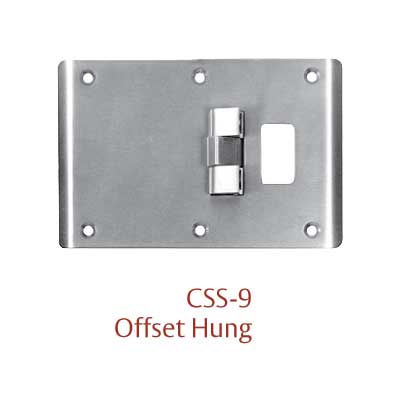 McKinney CSS-9 US26D Combination Strike and Stop Offset Hung, Select Strike Size, US26D/626 Brushed Chrome Finish