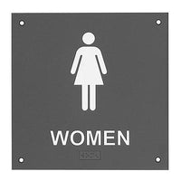 Rockwood BF685-Black Womens Restroom Signage with Braille