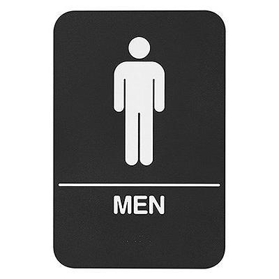 Rockwood BFM684 Mens Restroom Signage with Braille